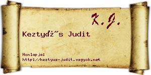 Keztyüs Judit névjegykártya